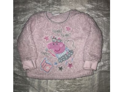 Chlupatá mikina Peppa pig vel. 86