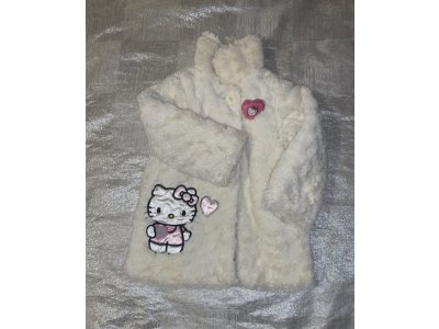 Chlupatý kabátek Hello kitty vel.92